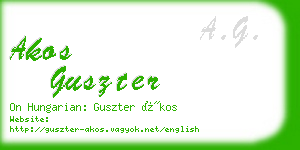 akos guszter business card